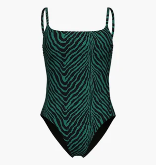 Купальник жіночий Arena Water Print Green/Black 009398-506