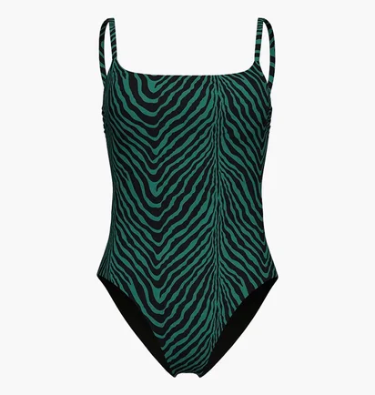 Купальник жіночий Arena Water Print Green/Black 009398-506