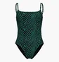 Купальник жіночий Arena Water Print Green/Black 009398-506