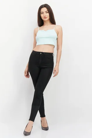 Джинси жіночі ASOS Petite Ridley Skinny Black 104223894