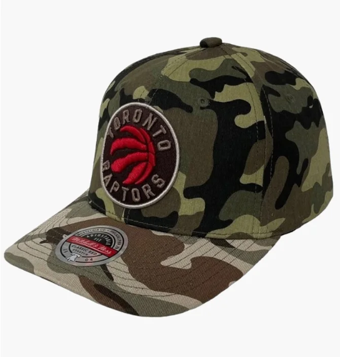 Кепка унисекс Mitchell & Ness Nba Charlotte Hornets Team Ground Stretch Red Line Flex Snapback Cap Camo 6HSSMM19361-CHOTEAL-OS