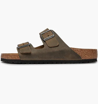 Тапочки жіночі BIRKENSTOCK Arizona Oiled Leather Faded Khaki Olive 1027022