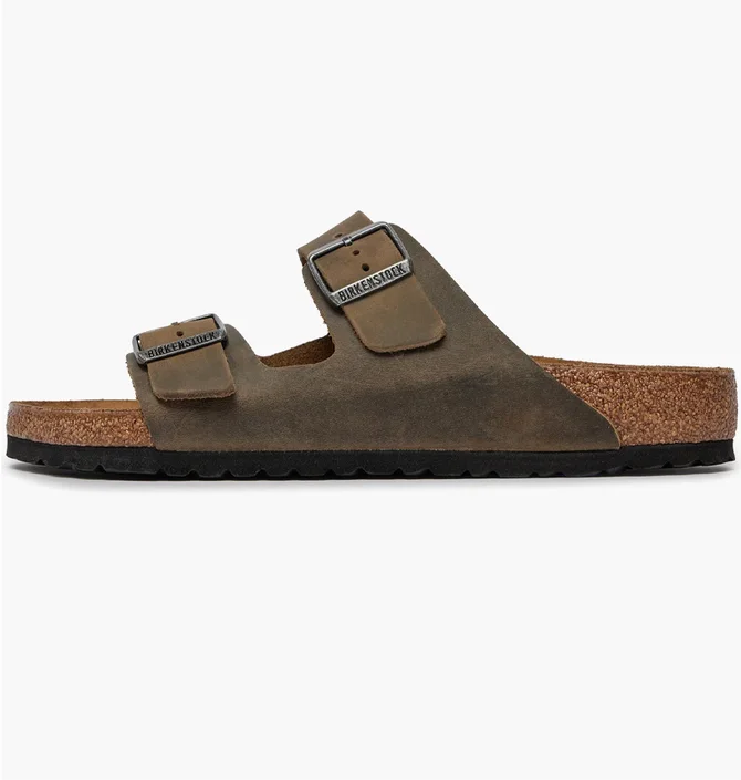 Тапочки жіночі BIRKENSTOCK Arizona Oiled Leather Faded Khaki Olive 1027022