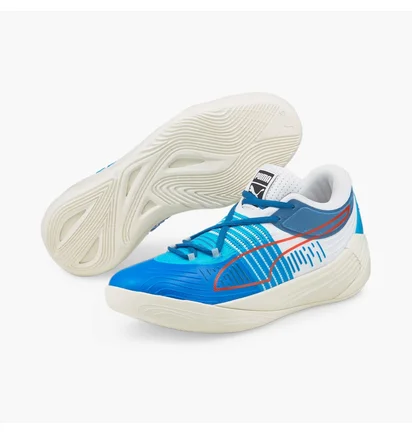 Кроссовки унисекс Puma Fusion Nitro Basketball Shoes Light Blue/White 195587-06