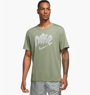 Футболка мужская Nike Df Run Dvn Miler Ss Green DX0839-386