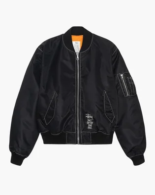 Куртка мужская Stussy Built Reversible Bomber Jacket Black 115743-0001