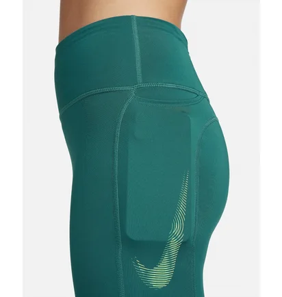 Легінси жіночі Nike Fast Mid-Rise 7/8 Graphic Leggings With Pockets Turquoise FB4656-381