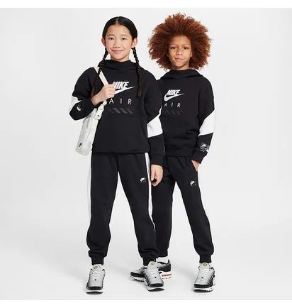 Спортивный костюм детский Nike Air Older Kids Fleece Black HF8812-010__HF8811-010