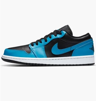 Кросівки чоловічі Air Jordan 1 Low Black/Blue 553558-410