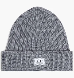 Шапка унисекс C.P. Company Extra Fine Merino Wool Beanie Grey 17CMAC120A-00509AA
