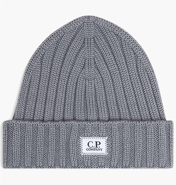 Шапка унисекс C.P. Company Extra Fine Merino Wool Beanie Grey 17CMAC120A-00509AA