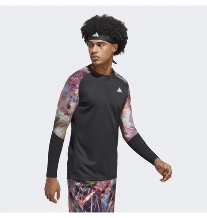 Лонгслив мужской Adidas Melbourne Tennis Heat.Rdy Long-Sleeve Top Black Ic0842