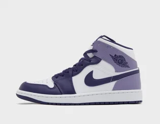 Кроссовки детские Air Jordan Air 1 Mid White/Violet DQ8423-515