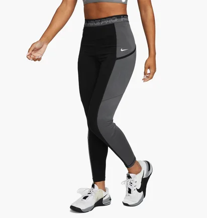 Леггинсы женские Nike Pro Dri-Fit Training Tights Black/Grey DX0063-010