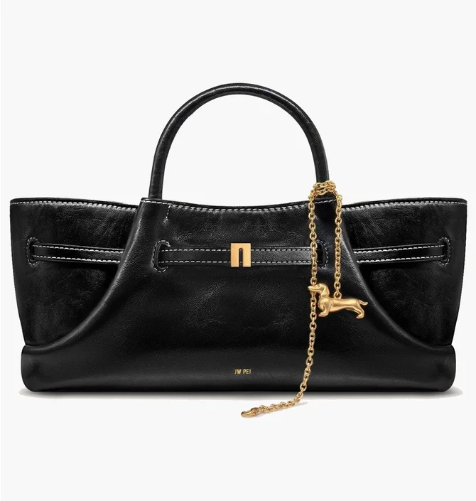 Сумка жіноча JW PEI Maeve Dachshund Metal Charm Tote Bag Black BB2025BG134117JWP