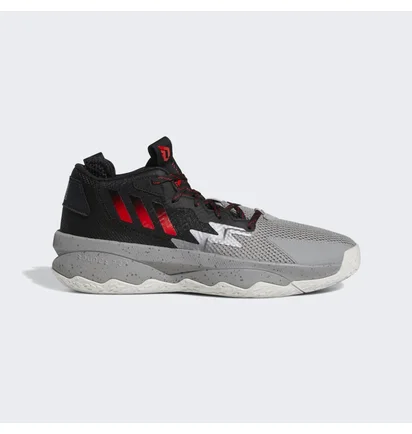 Кросівки унісекс Adidas Dame 8 Basketball Shoes Black/Grey Hr1558