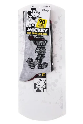 Носки детские Disney Mickey Ecriture Dans Mickey/All Over De Mickey/Tet Grey/Black (3 пары) 93154162-1
