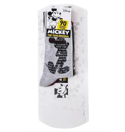 Шкарпетки дитячі Disney Mickey Ecriture Dans Mickey/All Over De Mickey/Tet Grey/Black (3 пари) 93154162-1