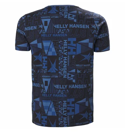 Футболка мужская Helly Hansen Newport T-Shirt Black/Blue 34303-585