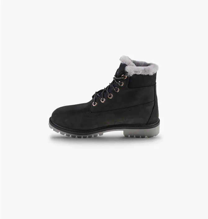 Черевики дитячі Timberland Premium 6-Inch Waterproof Shearling Black 0A41UX