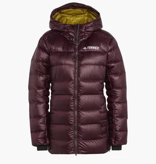 Пуховик жіночий Adidas Terrex Techrock Belay Bordo HF8859