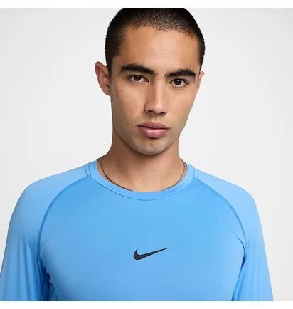 Лонгслів чоловічий Nike Pro Dri-Fit Tight Long-Sleeve Fitness Top Light Blue FB7919-412