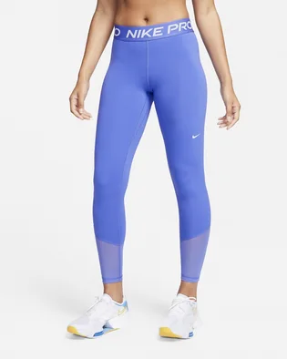 Легінси жіночі Nike Pro Mid-Rise Full-Length Leggings Light Blue FB5687-413