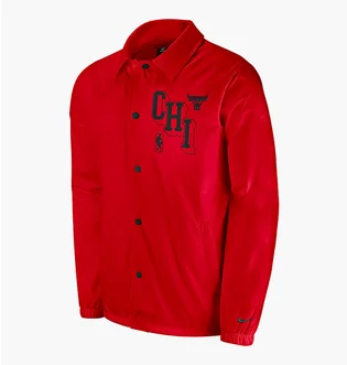 Рубашка мужская Nike Chi M Nk Jkt Coaches Cts 75 Nba Red DB1433-657