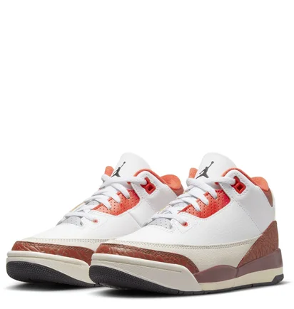 Кроссовки детские Air Jordan 3 Retro Ps White/Brown DV7027-108