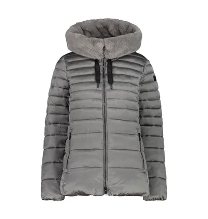 Пуховик женский CMP Woman Jacket Fix Hood Grey 31K3006F-U911