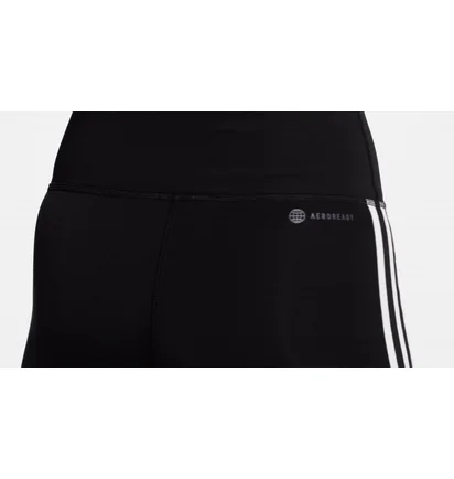 Шорты женские Adidas Training Essentials 3-Stripes High-Waisted Short Leggings Black HK9964