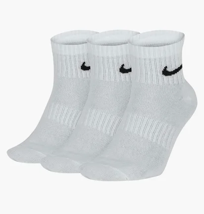 Шкарпетки унісекс Nike Everyday Ltwt Ankle (3 пари, неутеплені) SX7677-100