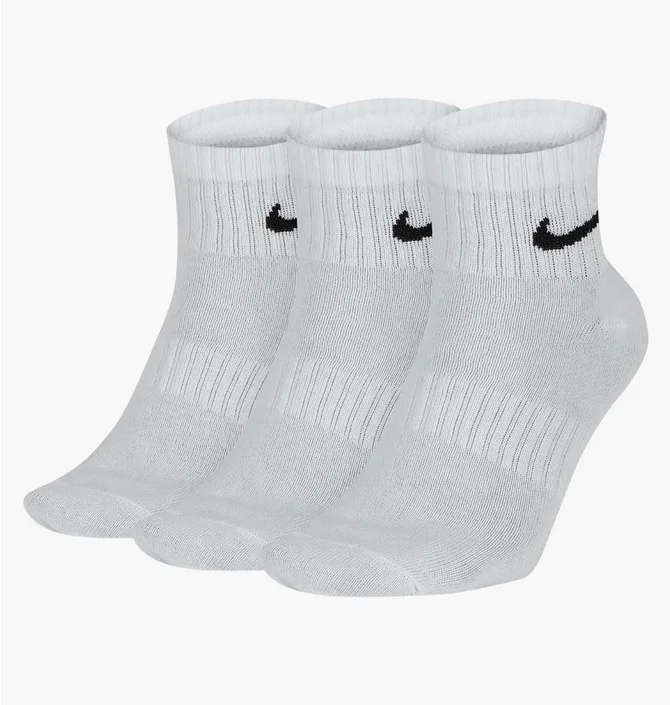 Шкарпетки унісекс Nike Everyday Ltwt Ankle (3 пари, неутеплені) SX7677-100