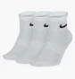 Шкарпетки унісекс Nike Everyday Ltwt Ankle (3 пари, неутеплені) SX7677-100