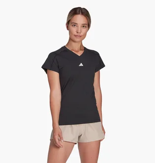 Футболка жіноча Adidas Aeroready Train Essentials Minimal Branding V-Neck Tee Black Hn5543