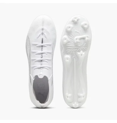 Бутсы унисекс Puma Ultra 5 Pro Fg/Ag White 107685-04