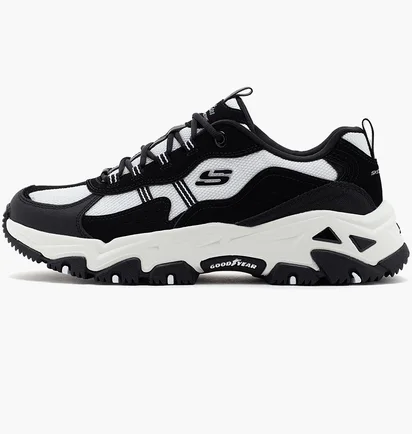 Кроссовки женские Skechers DLites Hiker White/Black 180128-BKW