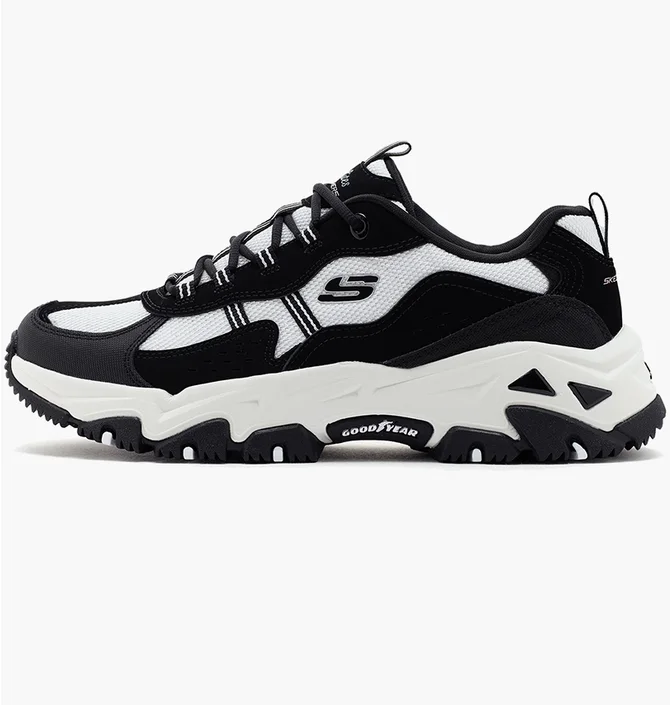 Кроссовки женские Skechers DLites Hiker White/Black 180128-BKW
