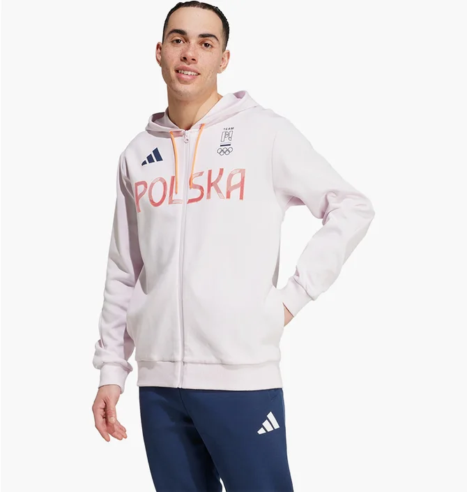 Толстовка мужская Adidas Poland Full-Zip Beige JF6684