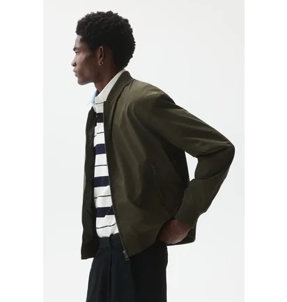 Бомбер мужской H&M Regular Fit Olive 1293696002