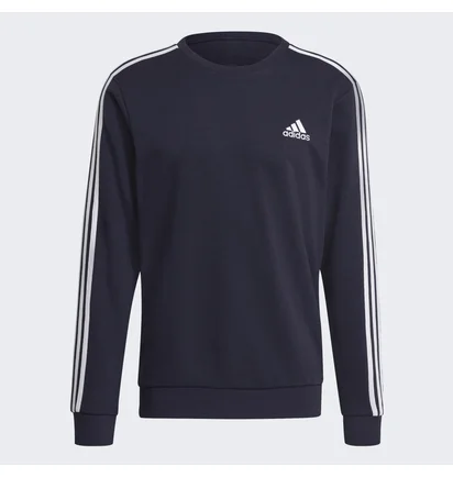 Свитшот мужской Adidas Essentials French Terry 3-Stripes Sweatshirt Blue GK9079