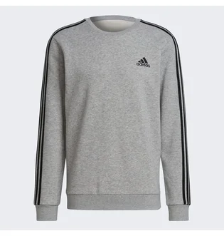 Свитшот мужской Adidas Essentials Fleece 3-Stripes Sweatshirt Grey GK9110