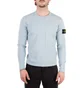 Лонгслів чоловічий Stone Island 502B0 Stocking Stitch Cotton Crewkneck Knit Light Blue 1015502B0-V0041