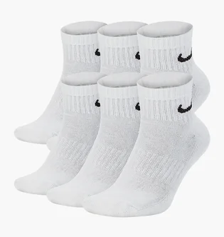 Шкарпетки унісекс Nike Everyday Cushioned Training Ankle Socks (6 пар) White SX7669-100