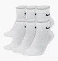Шкарпетки унісекс Nike Everyday Cushioned Training Ankle Socks (6 пар) White SX7669-100