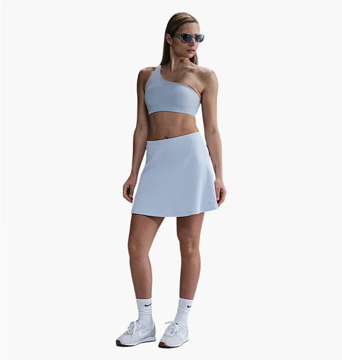 Спідниця жіноча Nike Sportswear Chill Knit WomenS Ribbed Mini Skirt Light Blue HJ1839-423