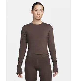 Лонгслив женский Nike One Fitted Brown FQ2148-237