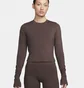 Лонгслив женский Nike One Fitted Brown FQ2148-237