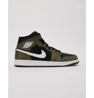 Кроссовки мужские Air Jordan 1 Mid Black/Olive DQ8426-092