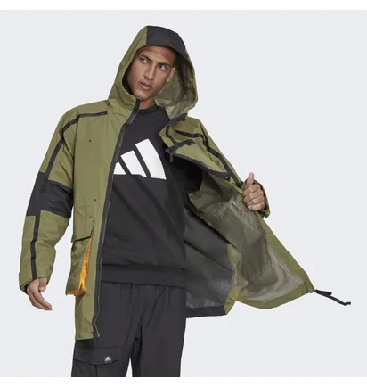Парка мужская Adidas Xploric Rain.Rdy Parka Olive GQ2399